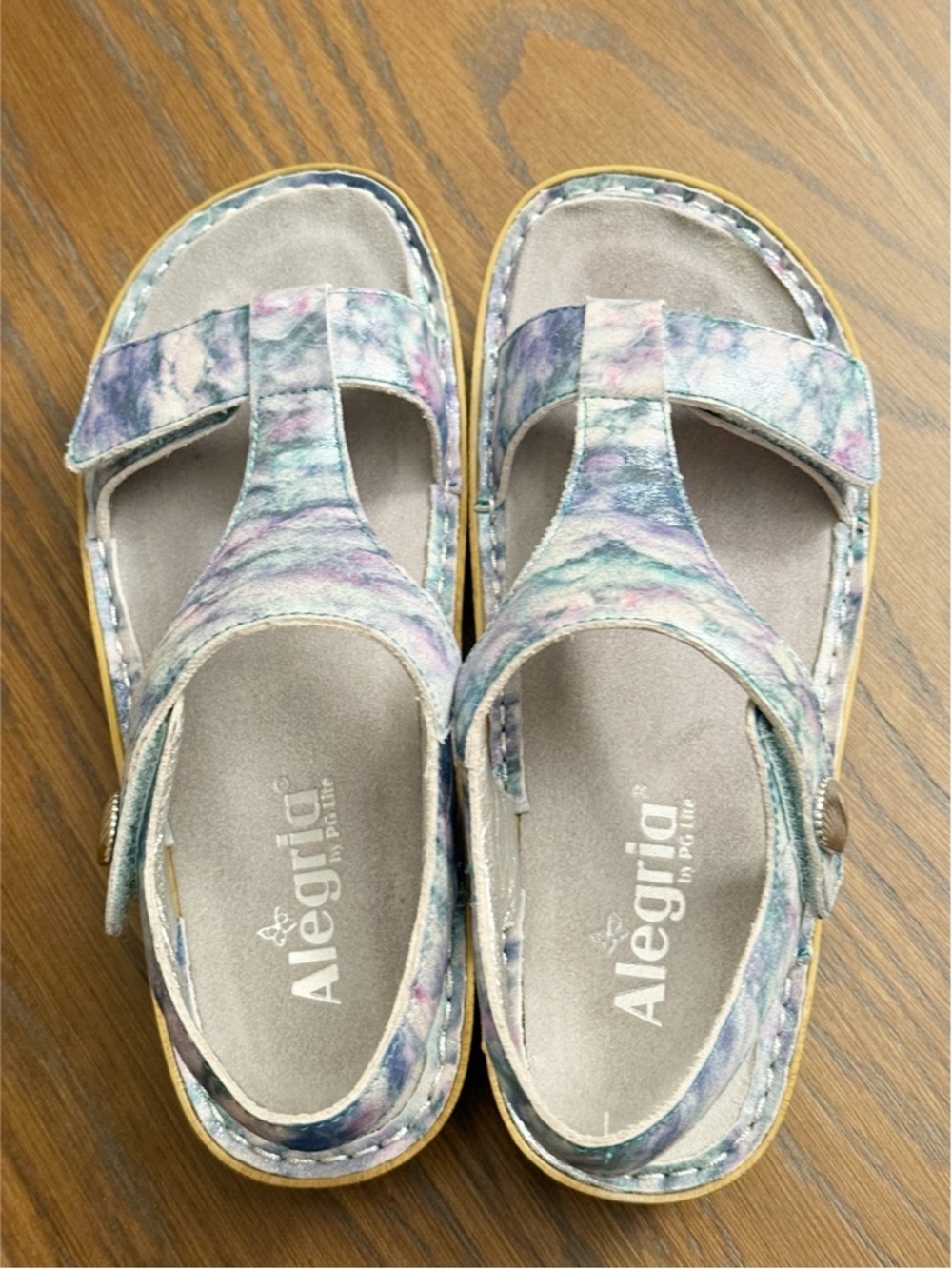Alegria Leather Sandals with Adjustable Straps Kendra Impressionista size 7.5 - Picture 5 of 8